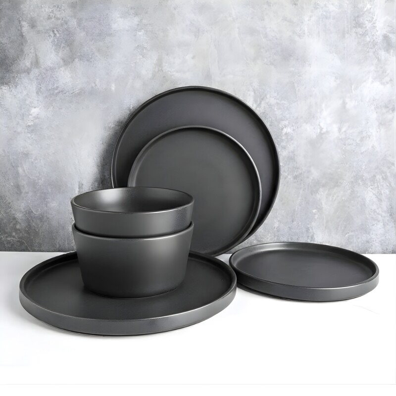 Set x 12 pzas 4 D20x2cm + 4 D26,5x2cm + 4 D15 NEGRO