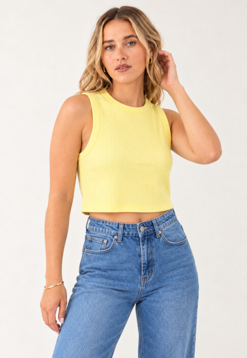 Musculosa Basica Amarillo