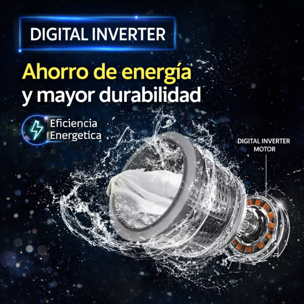 Lavarropas Samsung Carga Superior 8kg Inverter LAVARROPAS SAMSUNG 8KG WA80CG4240BW W/BK