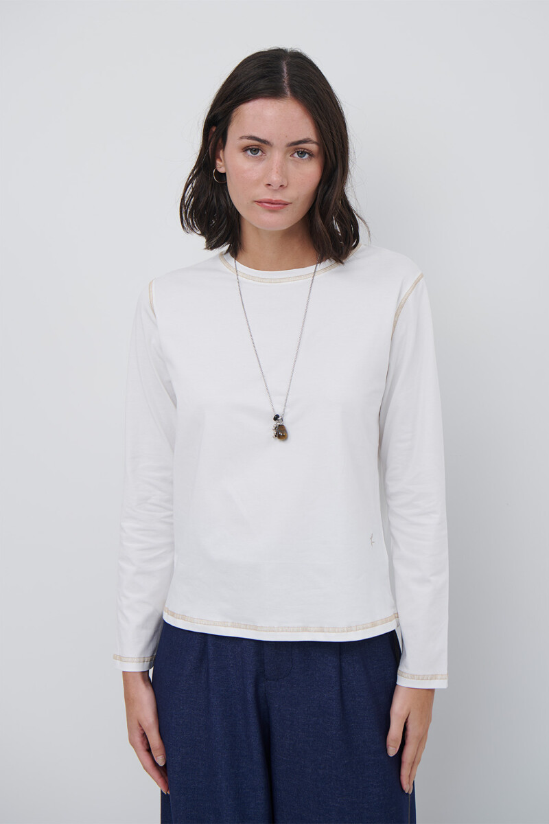 REMERA COTTON M/L NATURAL