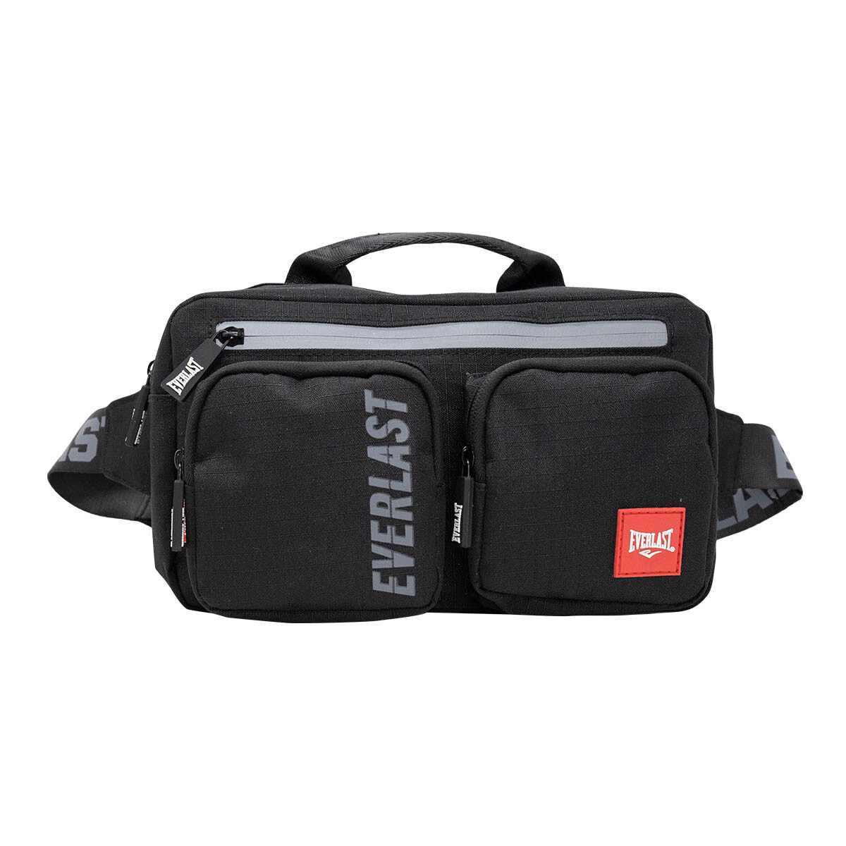 Bolso Riñonera Bandolera Everlast Varios Bolsillos - Negro 