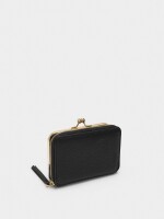 Cartera Con Textura negro