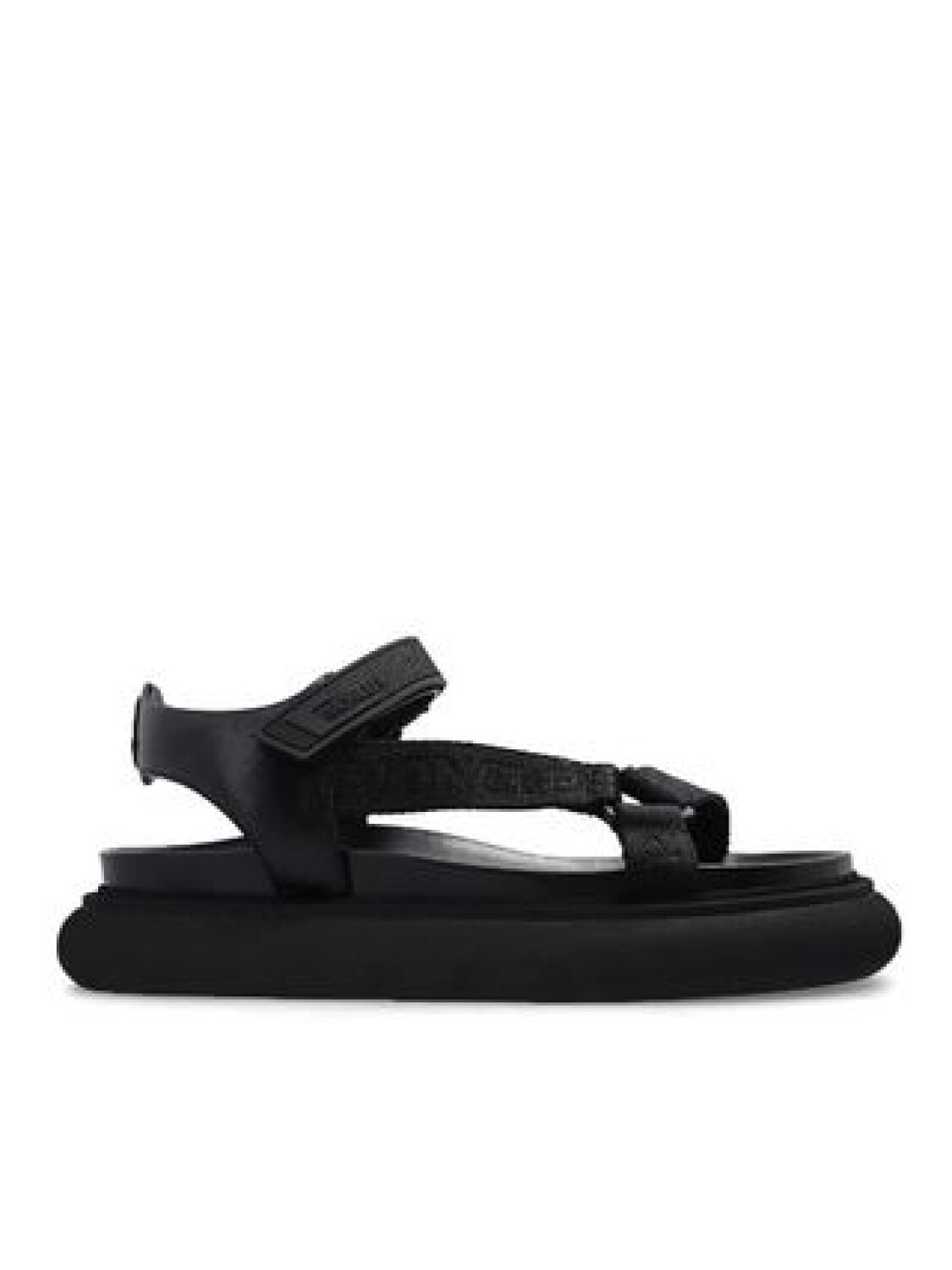 Moncler -Sandalias de goma con tiras ajustables, Catura Negro