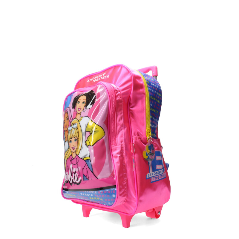 Mochila Barbie c/Carro Rosado - Azul
