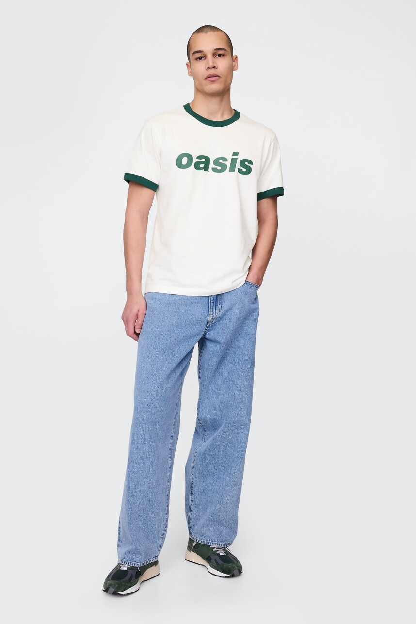 Remera Bandas Manga Corta Hombre New Off White Opt1