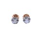 Caravanas oro 18k antiguas en 2 tonos con brillantes. Caravanas oro 18k antiguas en 2 tonos con brillantes.