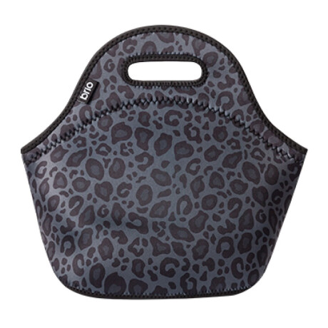 Lunchera de Neopreno Brio Bolso Térmico Bebida Comida c/ Asa Animal Print Gris