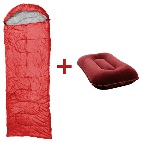 Combo Sobre de Dormir con Capucha Arye + Almohada Inflable Combo Sobre de Dormir con Capucha Arye + Almohada Inflable