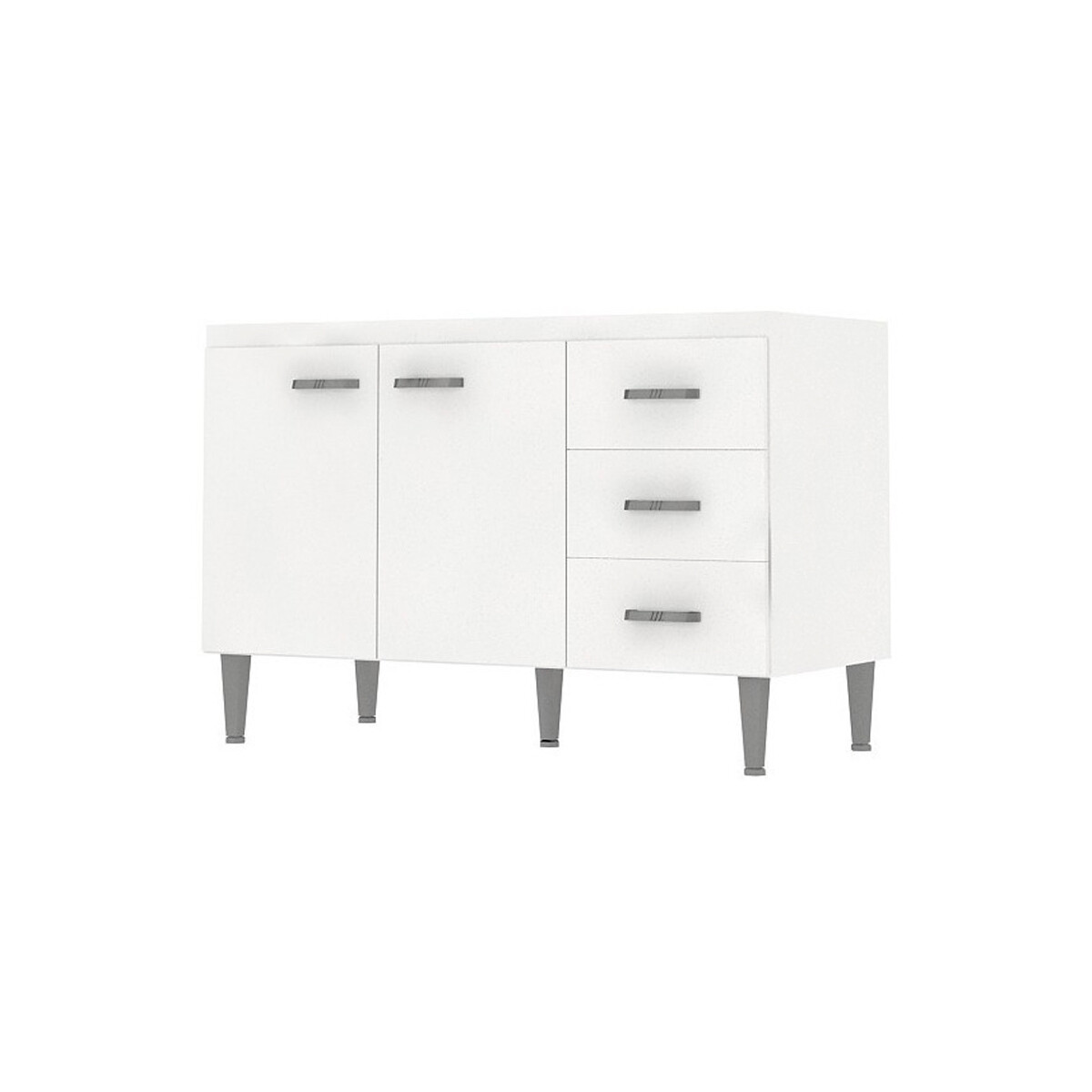 Bajo Mesada 2 Puertas 3 Cajones Ba301br 
