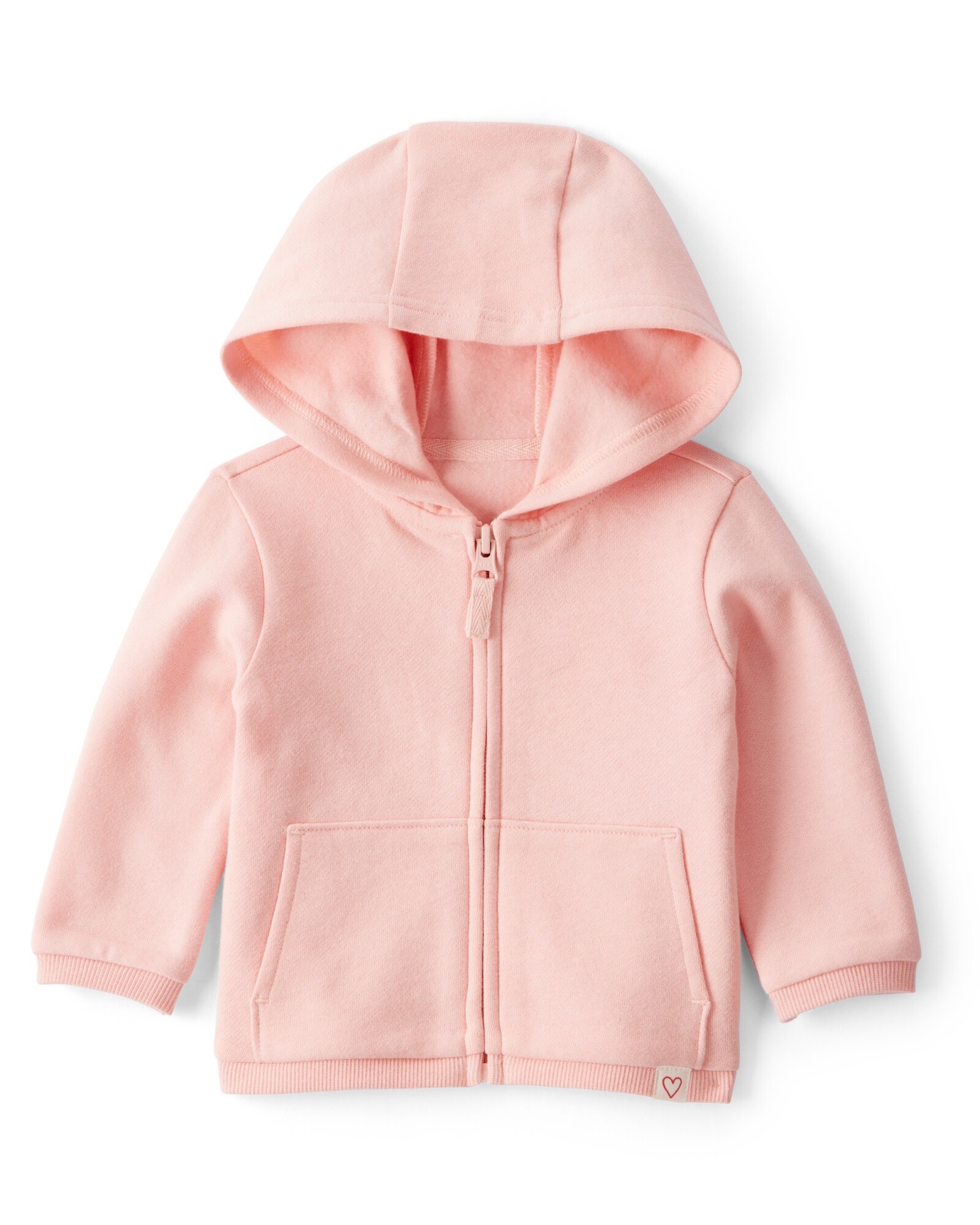 Campera de algodón con felpa, rosada Sin color