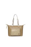 Bolso shopper con bolsillo frontal Camel