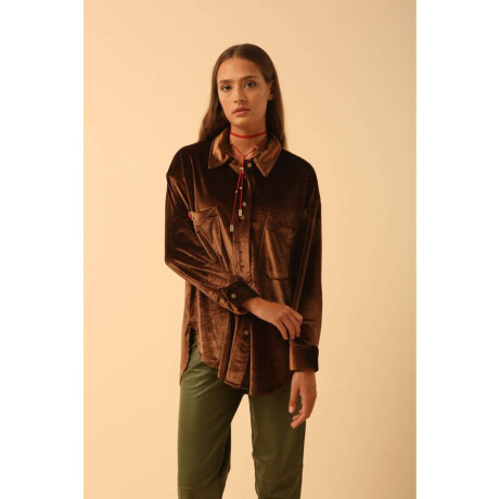 Camisa Bimba Velvet Cobre