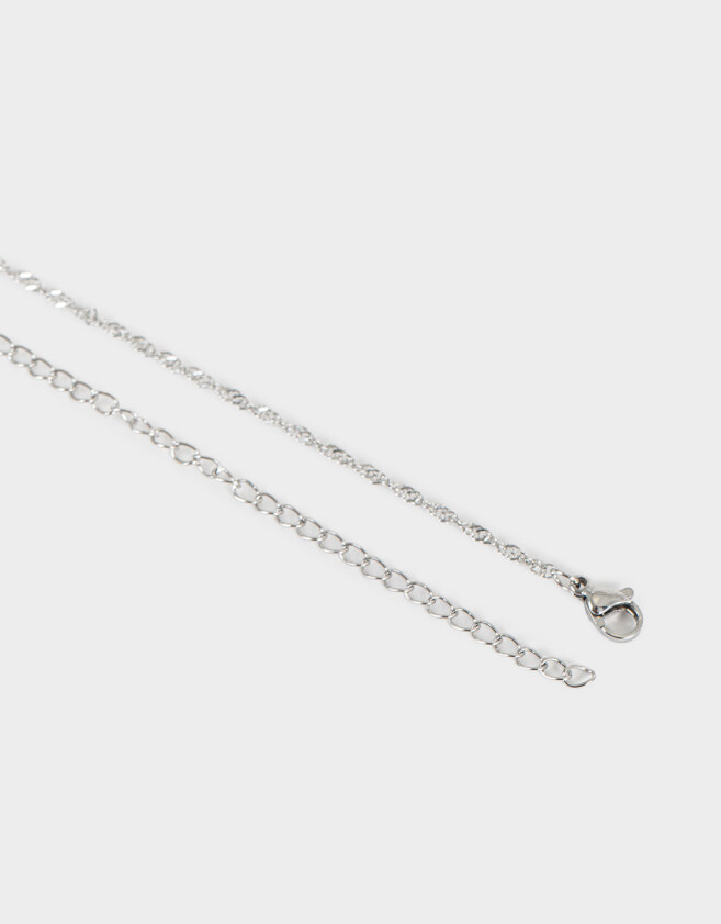 Cadena Corta con Dije Premium Silver Cadena Corta Con Dije Mariposa - Plateado