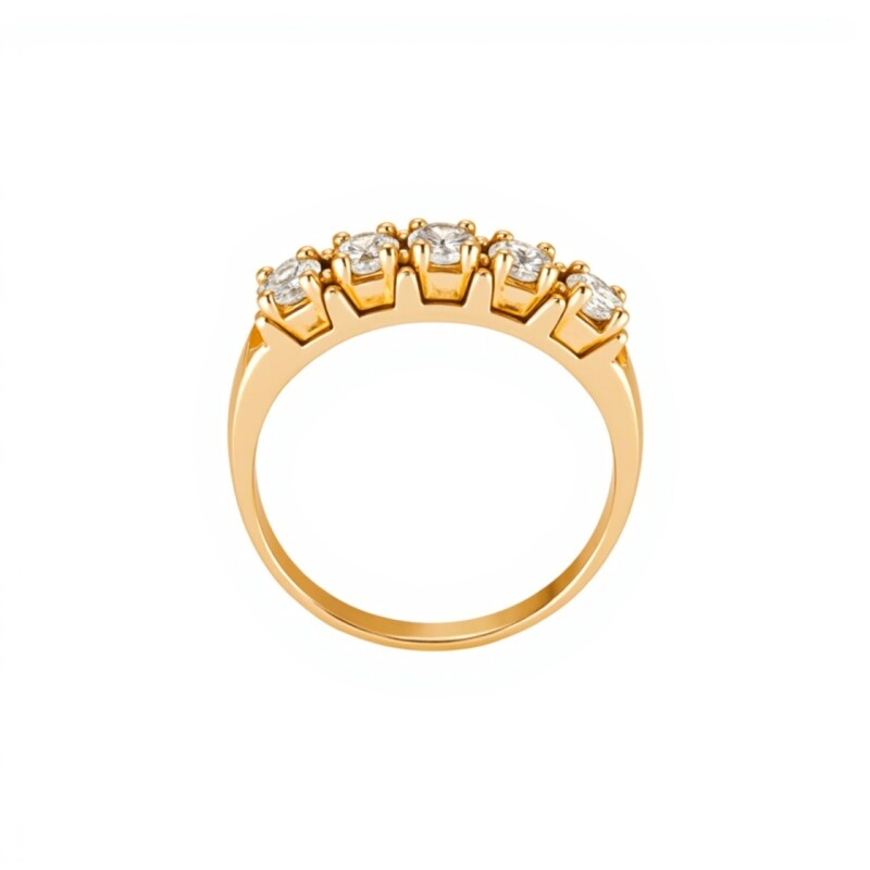 Anillo-Oro bajo-Piedra zirconia-AN8015 conpiedra