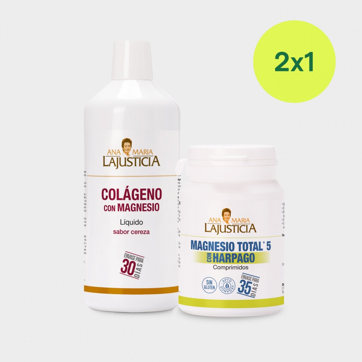 2x1 Colágeno con Magnesio Líquido y Magnesio Total 5 con Harpago - Ana Maria Lajusticia 