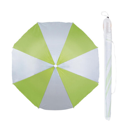 Set Sombrilla FPS 70 + Silla Plegable + Saca Arena Playa MOR Verde/plata