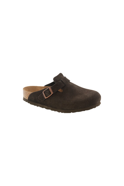 Zueco Boston Soft Footbed Suede Leather - Estrecho Mocha