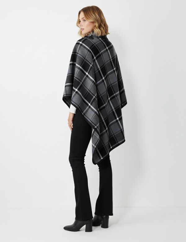 Ruana Cuadros NEGRO/GRIS