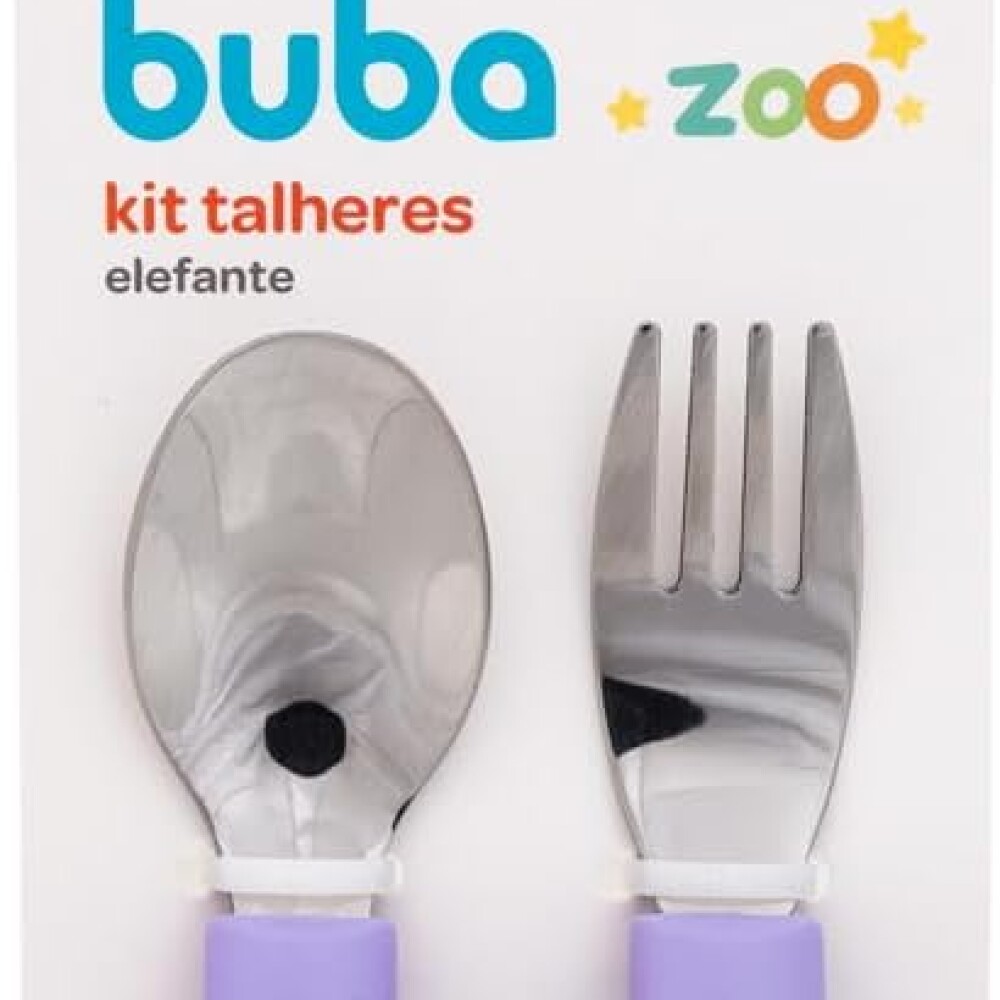 Set cubiertos metal ZOO BUBA violeta
