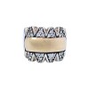 Anillo Franja-Plata y Oro-Piedra Zirconia-AN5364 conpiedra