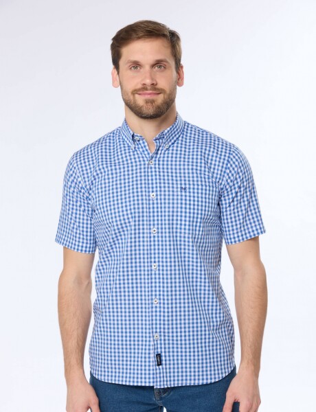 CAMISA SPORT A CUADROS Azul