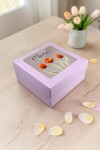 Caja 20x20x9,5 c/visor. LILA - FELIZ DIA MAMÁ