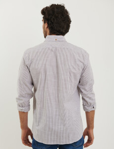 012503 CAMISA HARRINGTON LABEL Tostado / Blanco
