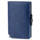 Billetera Baleine Kansas en Aluminio y Cuero con Protección RFID Original Navy