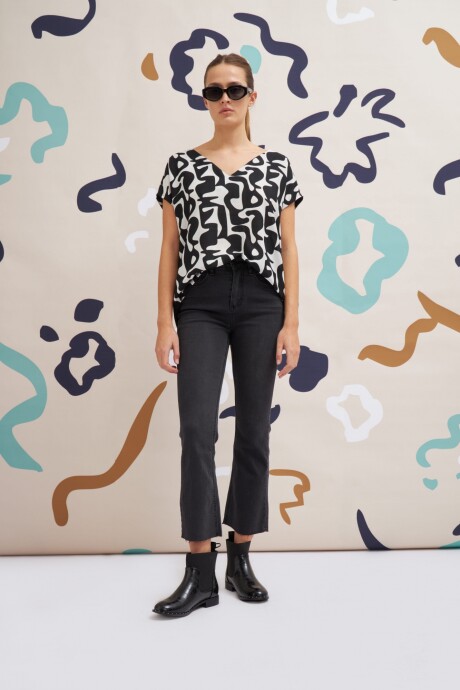 Jean cropped gris oscuro