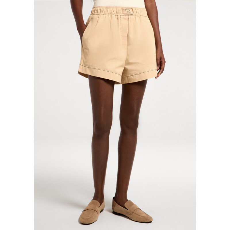 SHORTS FEM BEGE CLARO