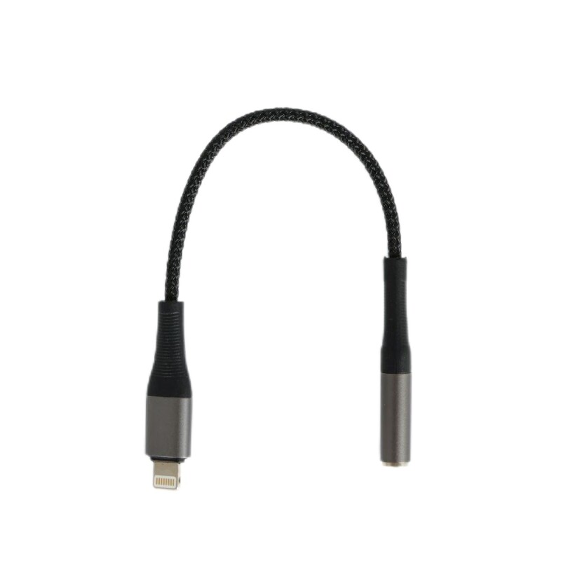 Cable adaptador KLGO iphone lightning a 3,5mm auxiliar reforzado Cable adaptador KLGO iphone lightning a 3,5mm auxiliar reforzado
