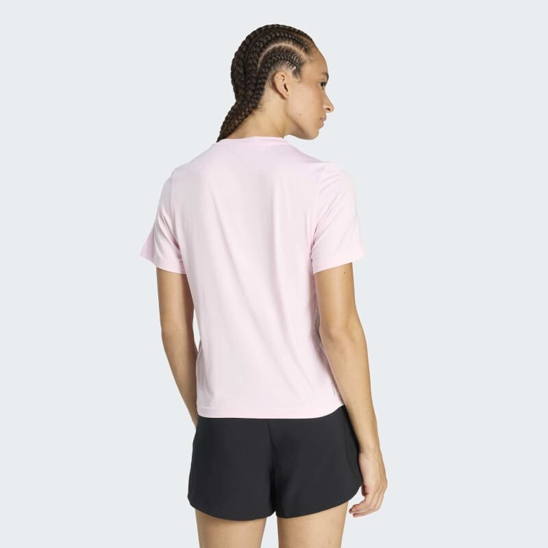 Remera Adidas Train Essentials 3 Rayas Rosa