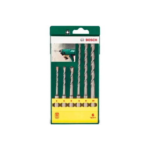 Set estuche + 6 mechas SDS Plus-S2 Promoline Bosch BS8044