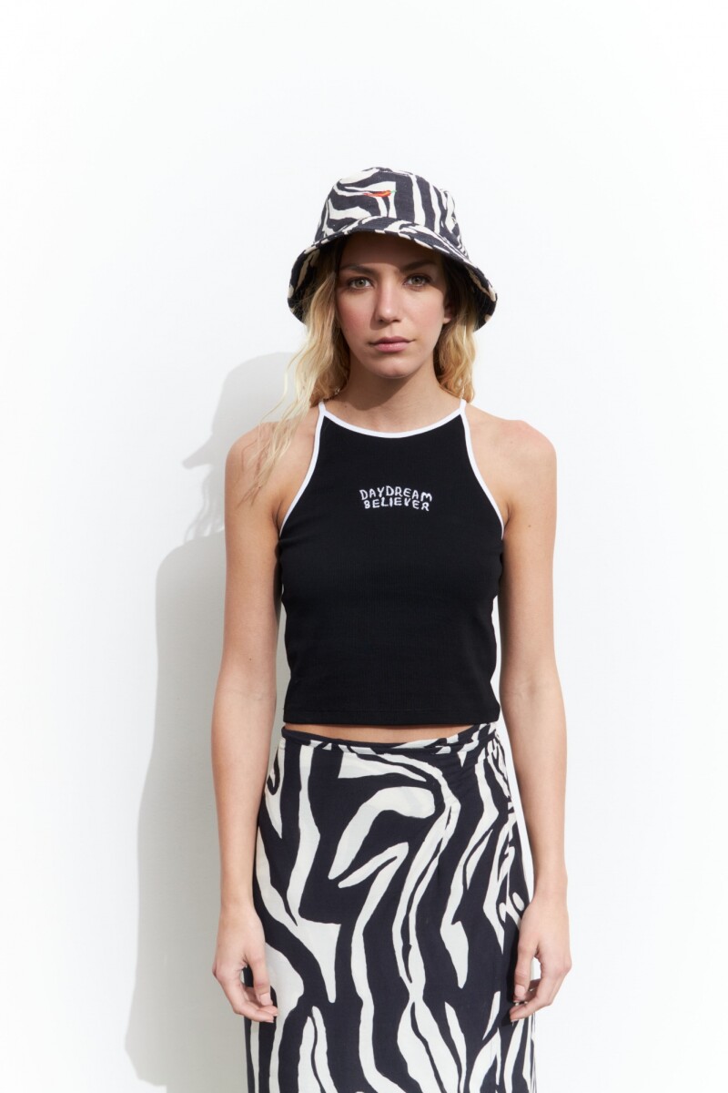 Top bordado daydream - negro 