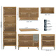 JUEGO DE COCINA 5 MODULOS Y MESADA MDF LINEA COLORS FREIJO Y VERDE