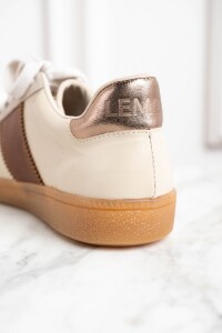 Zapatilla Combinada Cuero Nácar