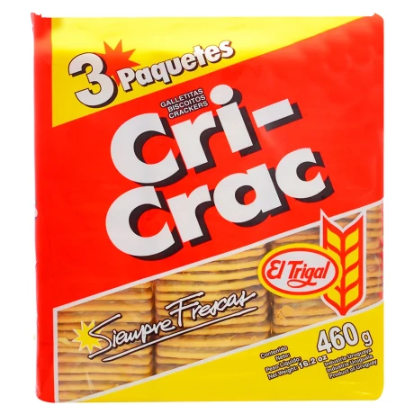 GALLETA CRIC CRAC PACK X3U 460G EL TRIGAL GALLETA CRIC CRAC PACK X3U 460G EL TRIGAL