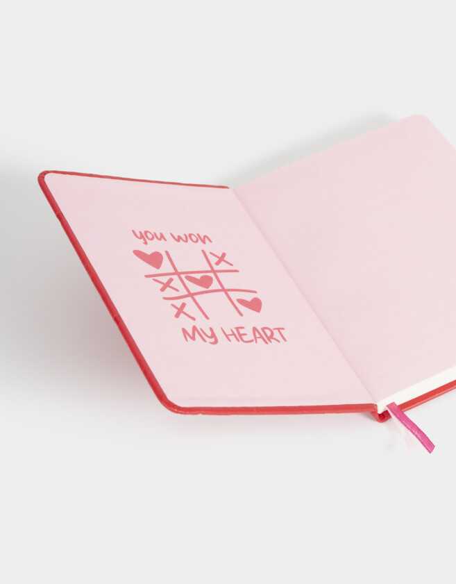 Anotadores Cuadernos y Memos Corazón Cuaderno A6 Pu Corazones - Rojo Medio