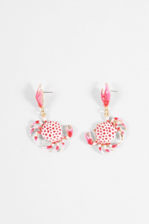 Caravanas cangrejo rosa