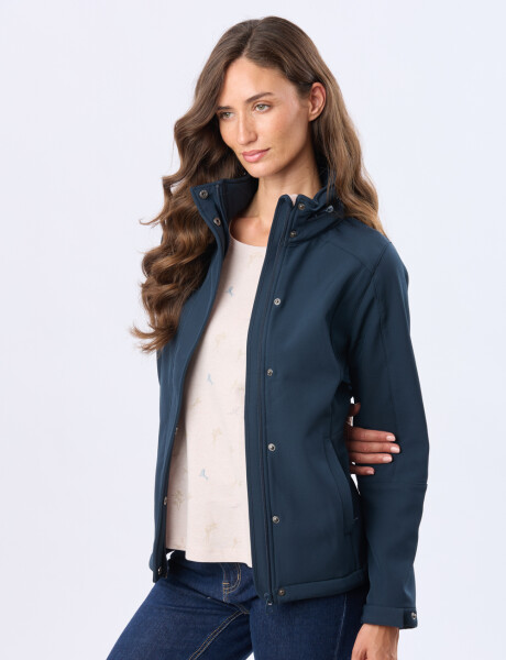 CAMPERA DE NEOPRENO CON CAPUCHA Azul