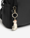Llavero Metal Llavero Y Bag Charm De Perro Con Anteojos - Combinacion Bicolor