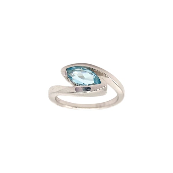 Anillo Gota-Plata 925-Con Aguamarina-AN4648 conpiedra