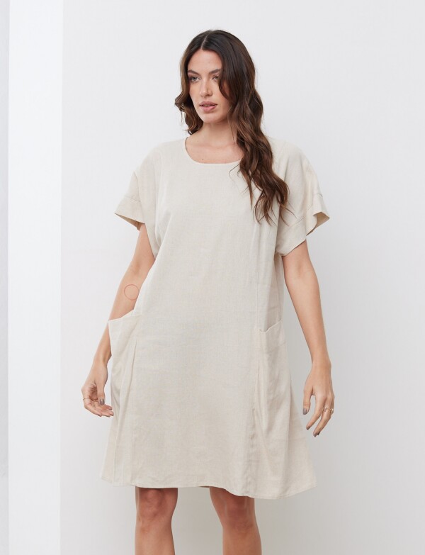 Vestido Lino BEIGE