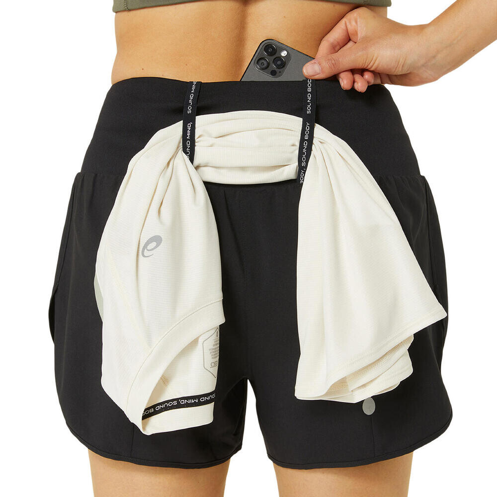 Road 3.5In Short - Mujer Performance Black