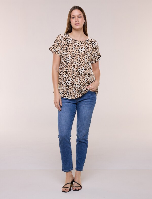 Blusa Holgada Printed BEIGE/MULTI