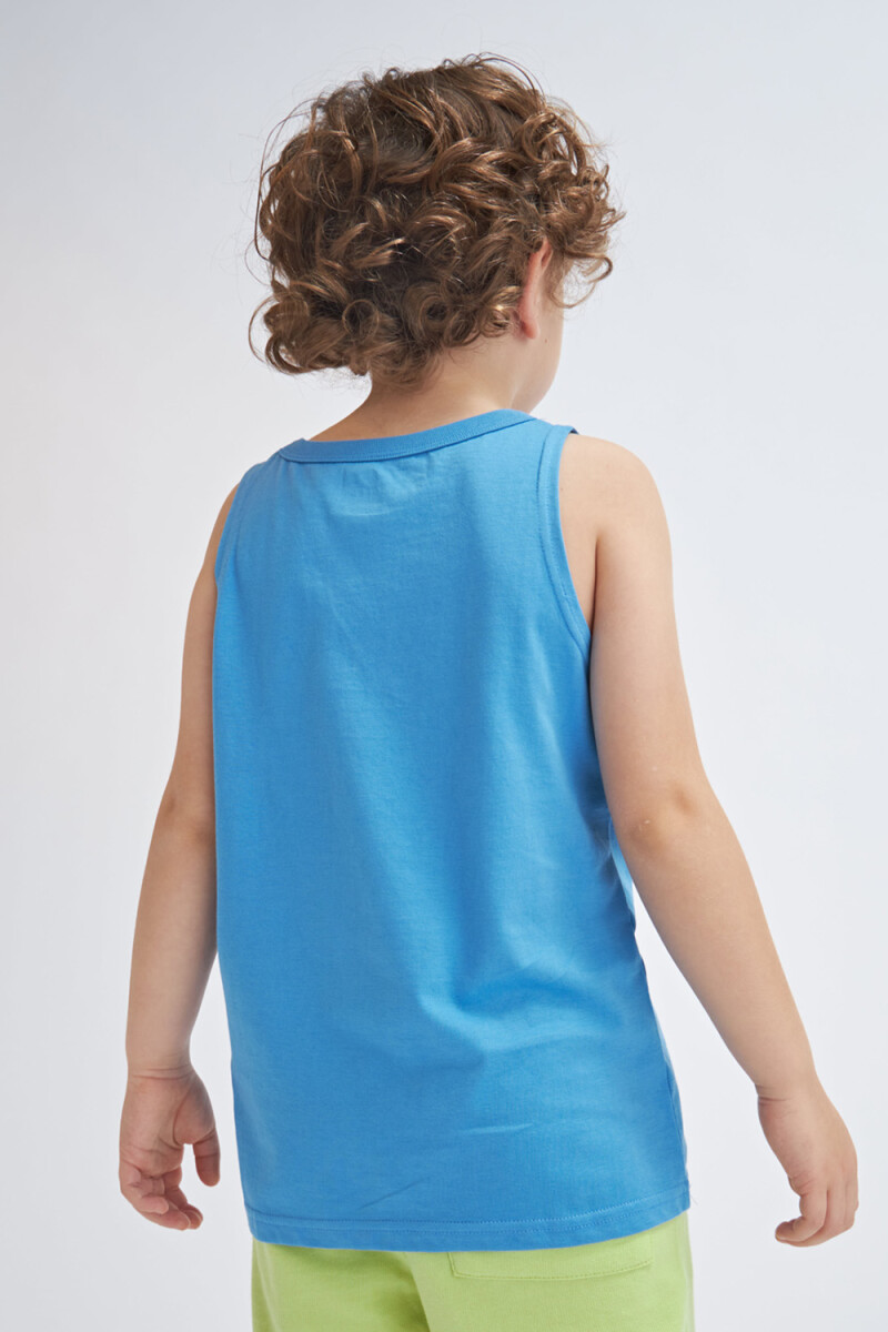 Camiseta sin mangas Hi- Azul Vibrante