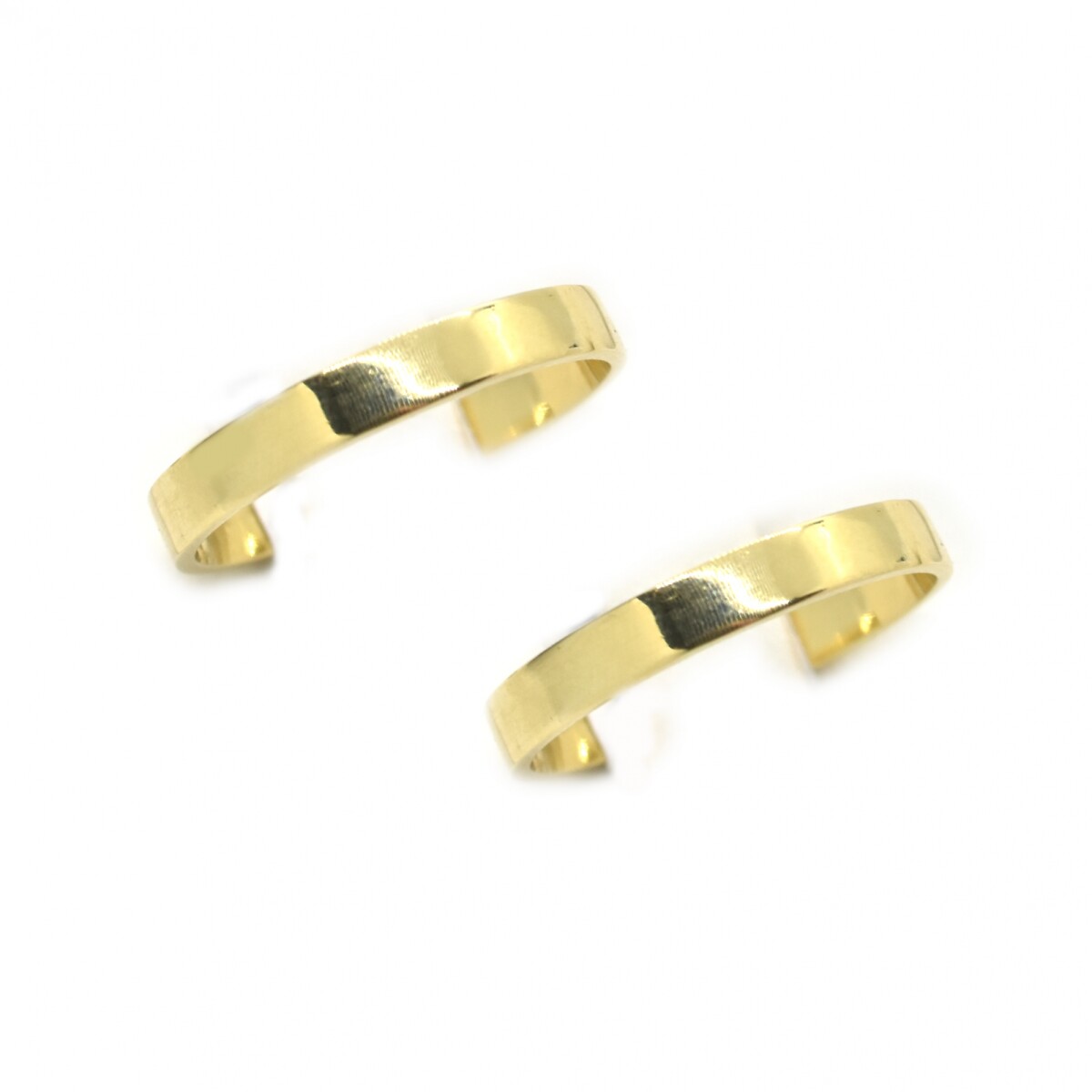 Par de Alianzas y Cintillo en Oro 18 Kilates 3mm Faja 