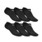 MEDIAS CORTAS EVERLAST POLY 10-13 (6 PACK) NEGRO