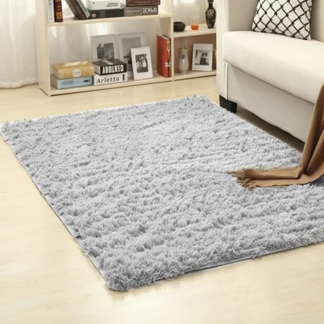 Alfombra Peluda Lumax Shaggy 1.5 X 2.0 Mts Plateado