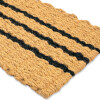 ALFOMBRA COCO RECT NATURAL C/DET NEGRO 60X90CM Unica